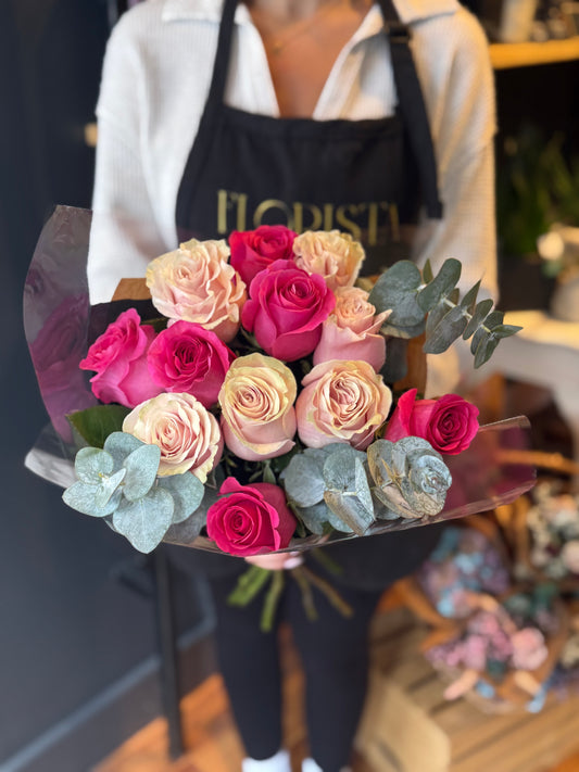 Valentine’s Pinks- Dozen Roses